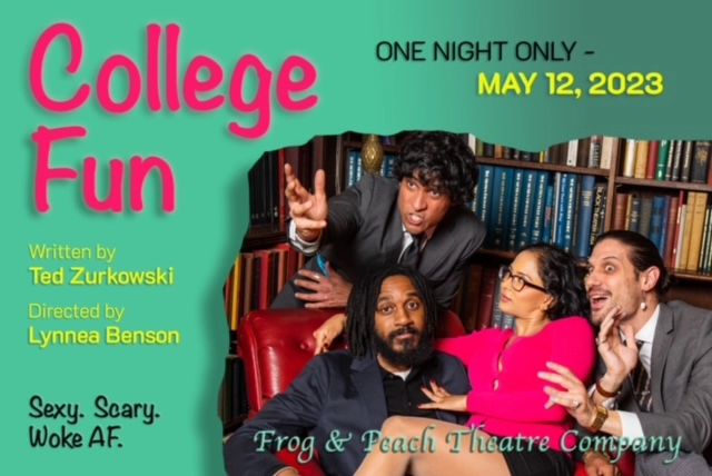 Postcard for College Fun performance at Frog & Peach Theatre Company